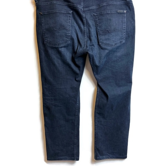 7FAM 7 Seven For All Mankind Blue Standard Straight Leg Jeans sz 38 / 22… - Picture 7 of 8